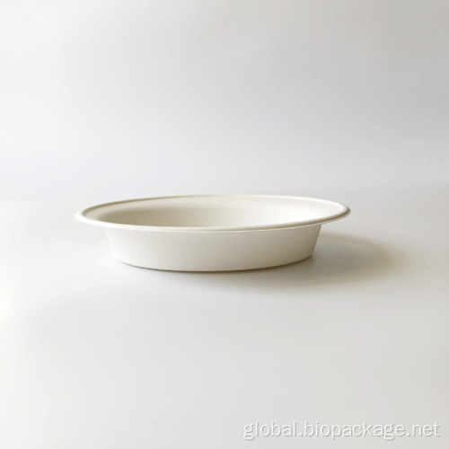 Microwavable Sugarcane Oval Bowl Eco-friendly disposable sugarcane oval bowl 600ml 900ml Factory